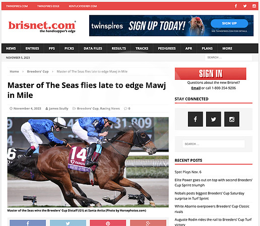 Master of the Seas BC Mile
